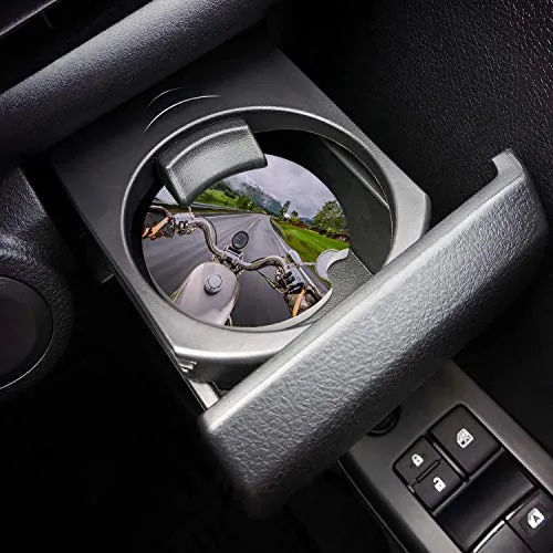 2 Car Coasters Cup Holders Absorbent Biker Rides Motorcycle Highway Lifestyle Speed AdventureCeramic Car Accessories Coasters Absorb Spills Keep Cup Holders Clean and Dry