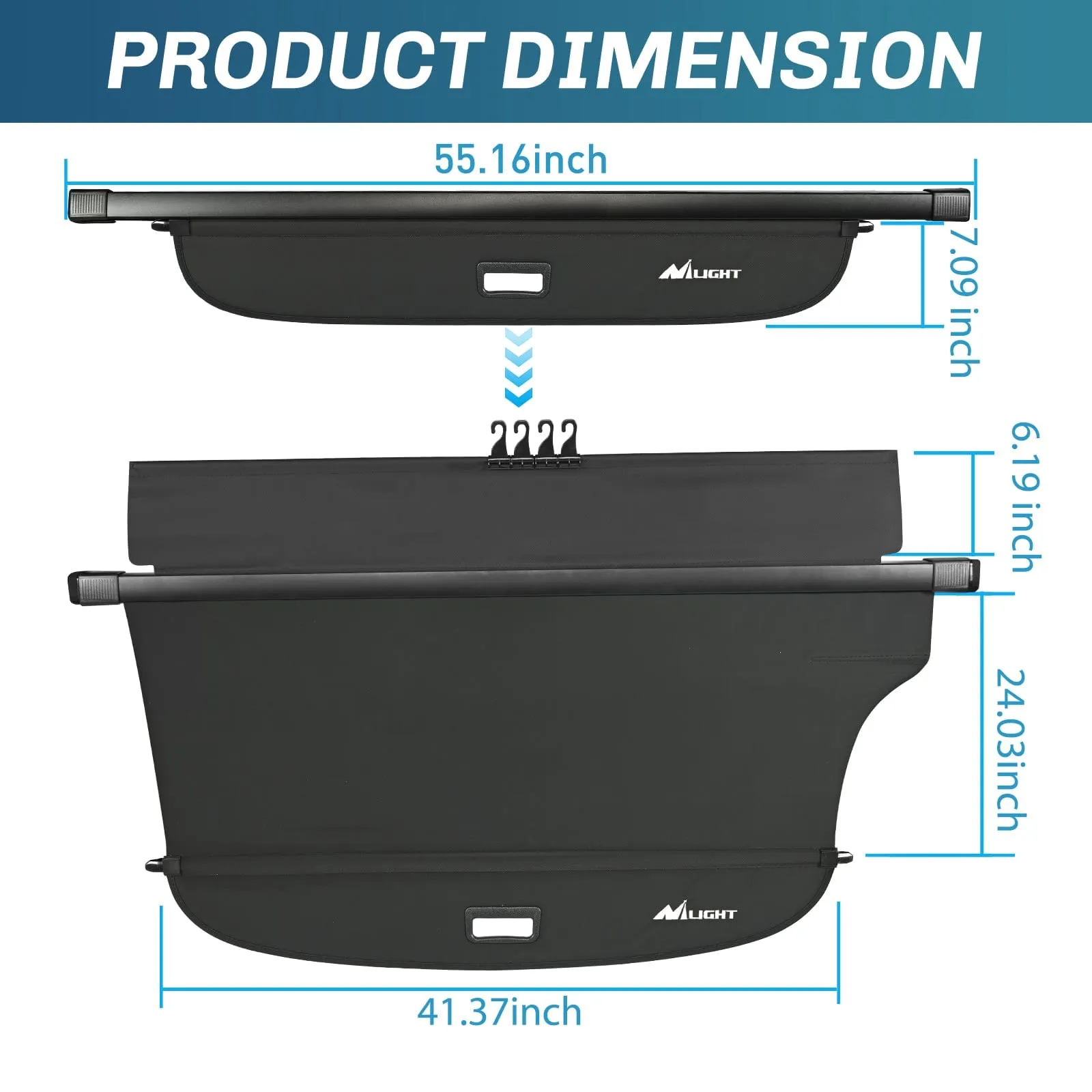 2010-2014 Subaru Outback Retractable Trunk Cargo Cover With Trunk Storage Net