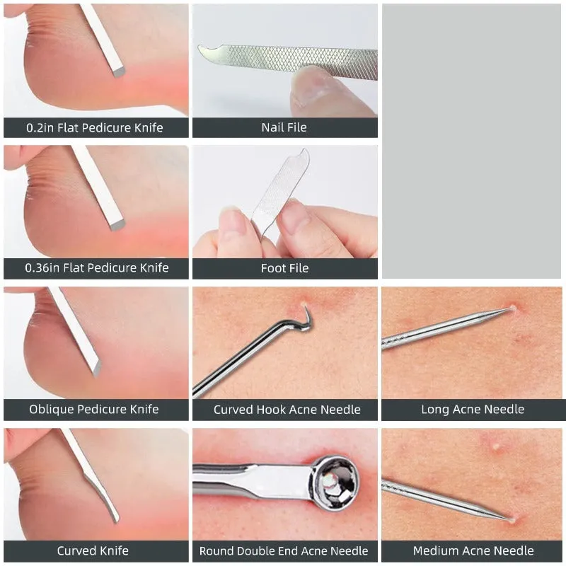 30Pcs Stainless Steel Professional Nail Care Manicure Kit