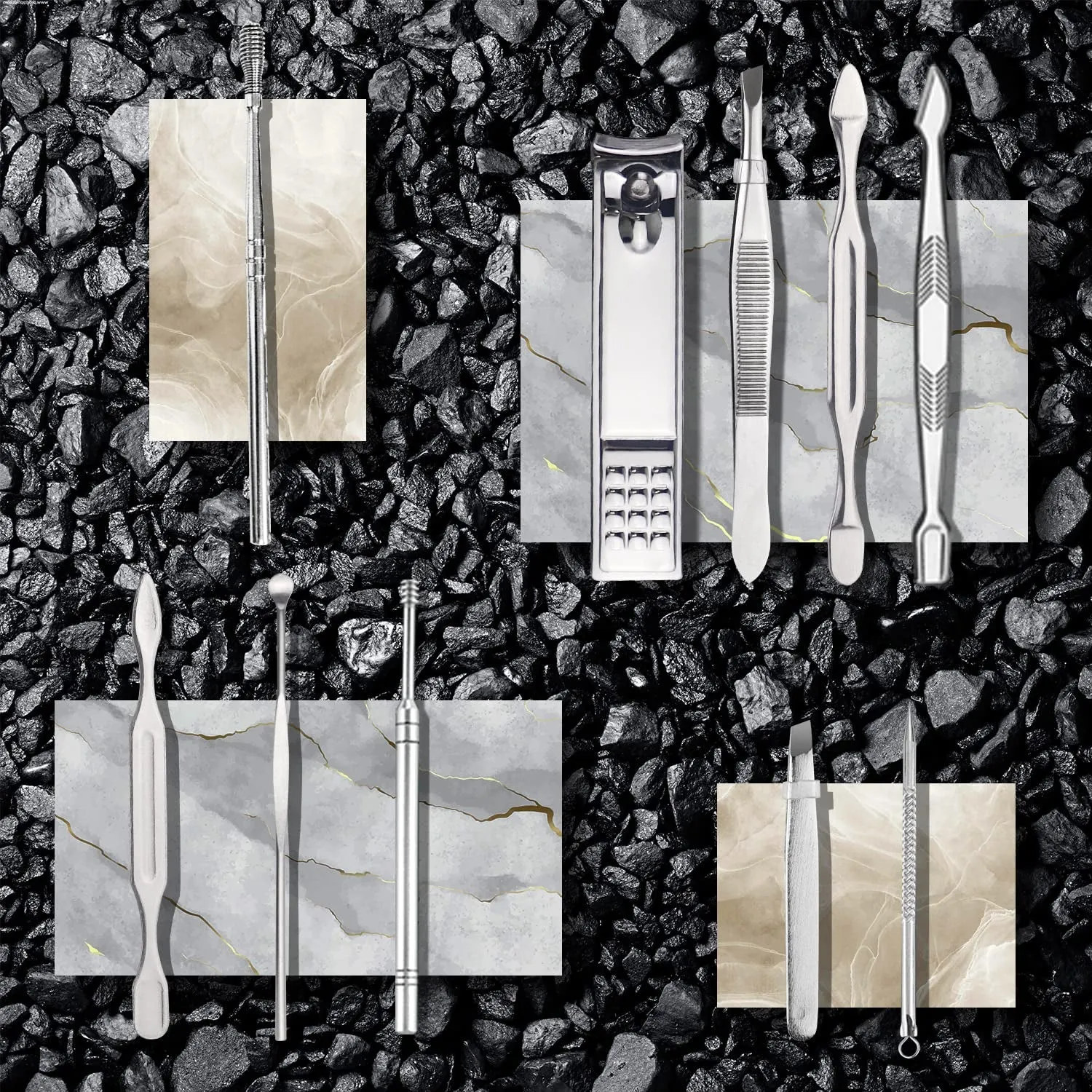 30Pcs Stainless Steel Professional Nail Care Manicure Kit