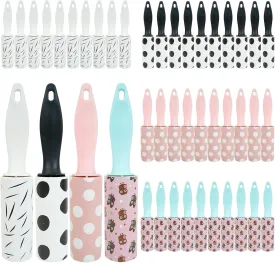 40Pcs Mini Lint Roller Travel Size, Mini Lint Roller for Purse, Portable Lint Rollers for Pet Clothes Travel Lint Bursh Rollers, Cat Hair Extra Sticky Clothes Removal Tool for Bags Furniture Car Seat