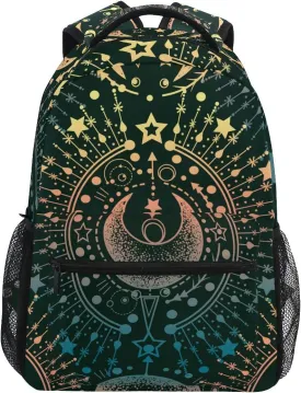 ALAZA Moon & Star Alchemy Magical Large Backpack Personalized Laptop iPad Tablet Travel School Bag with Multiple Pockets