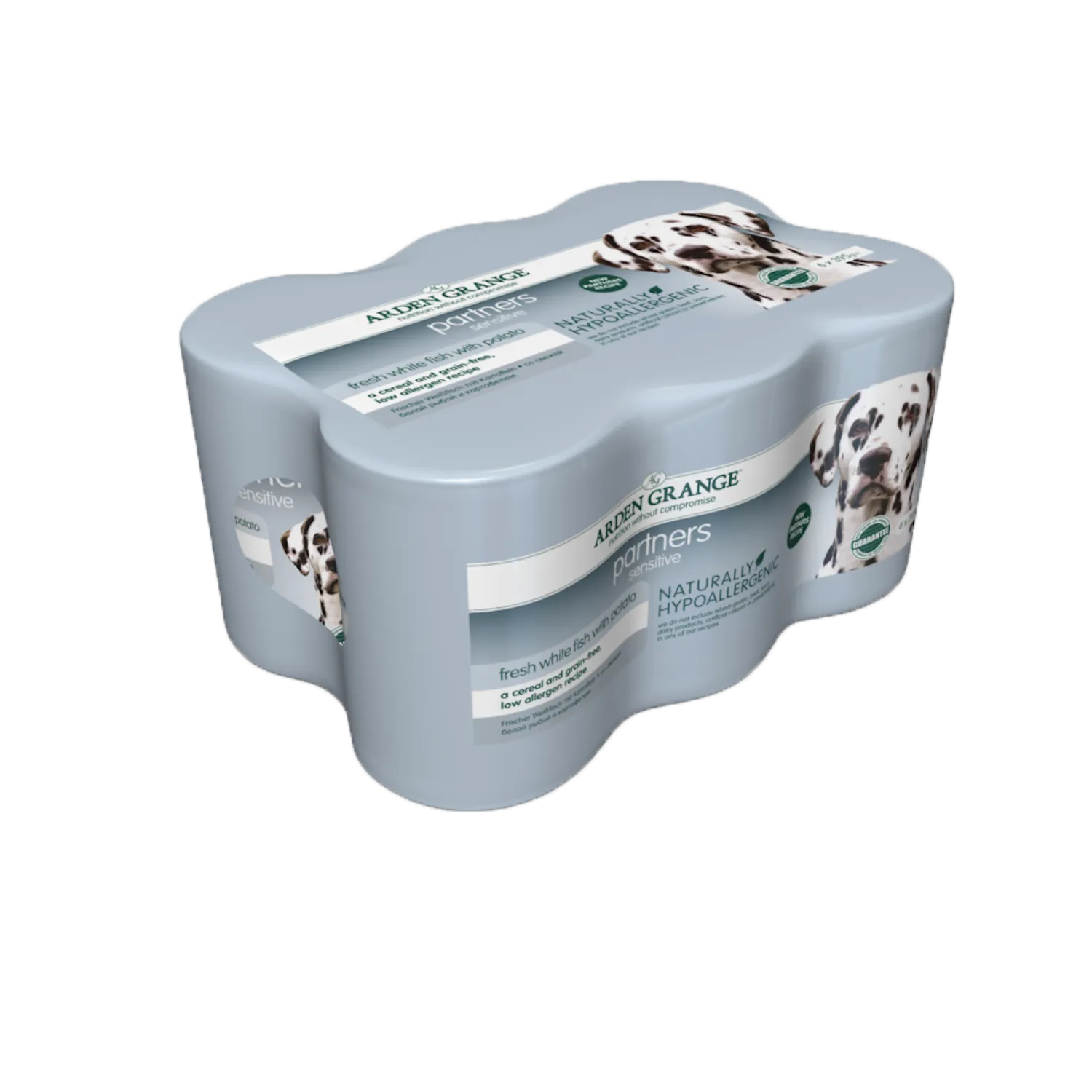 Arden Grange Partners Adult Dog Sensitive Fresh White Fish with Potato Tinned Dog Food 6 x 400g Tins