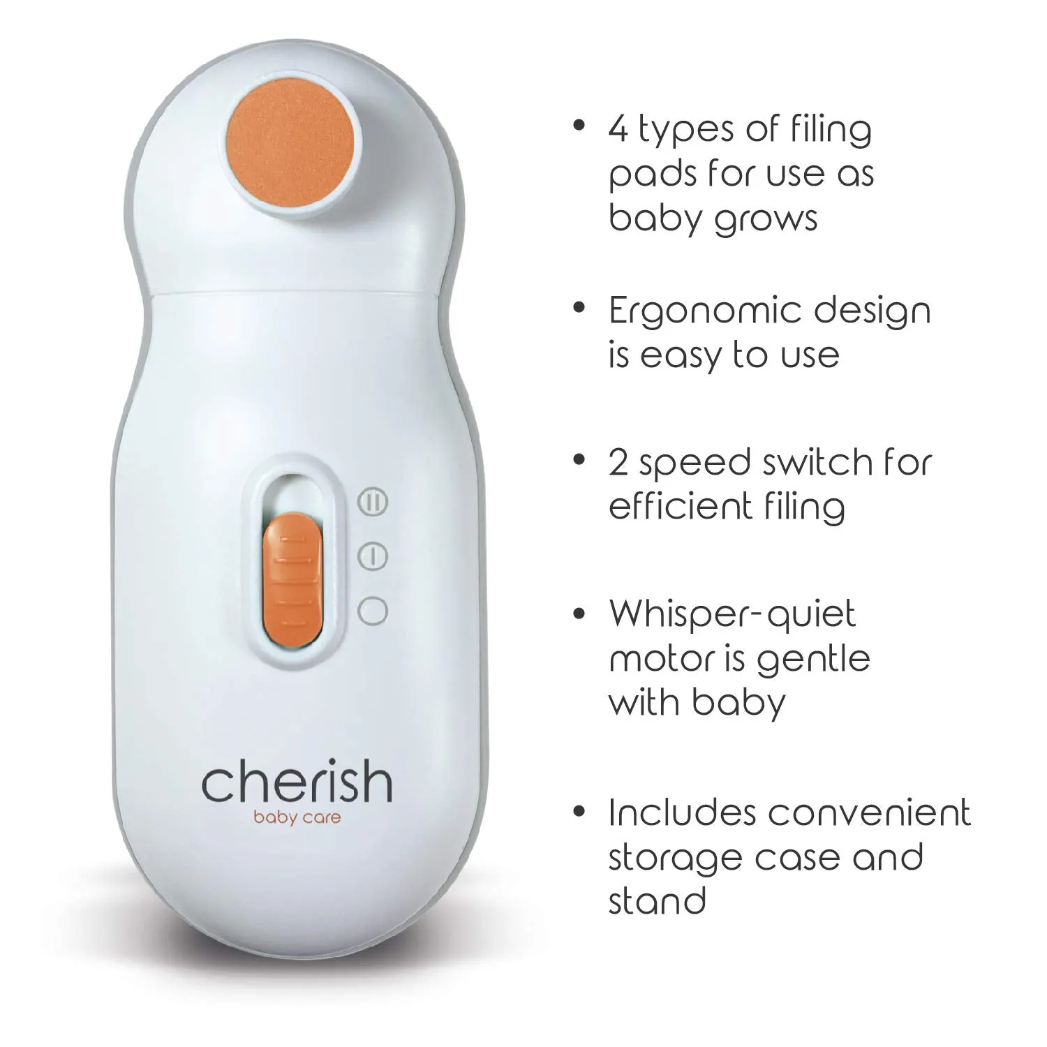 Baby Nail File Electric Nail Trimmer: Baby Nail Trimmer for Infant and Toddler: Safer Than Baby Nail Clippers - Baby Grooming Kit and Manicure Set