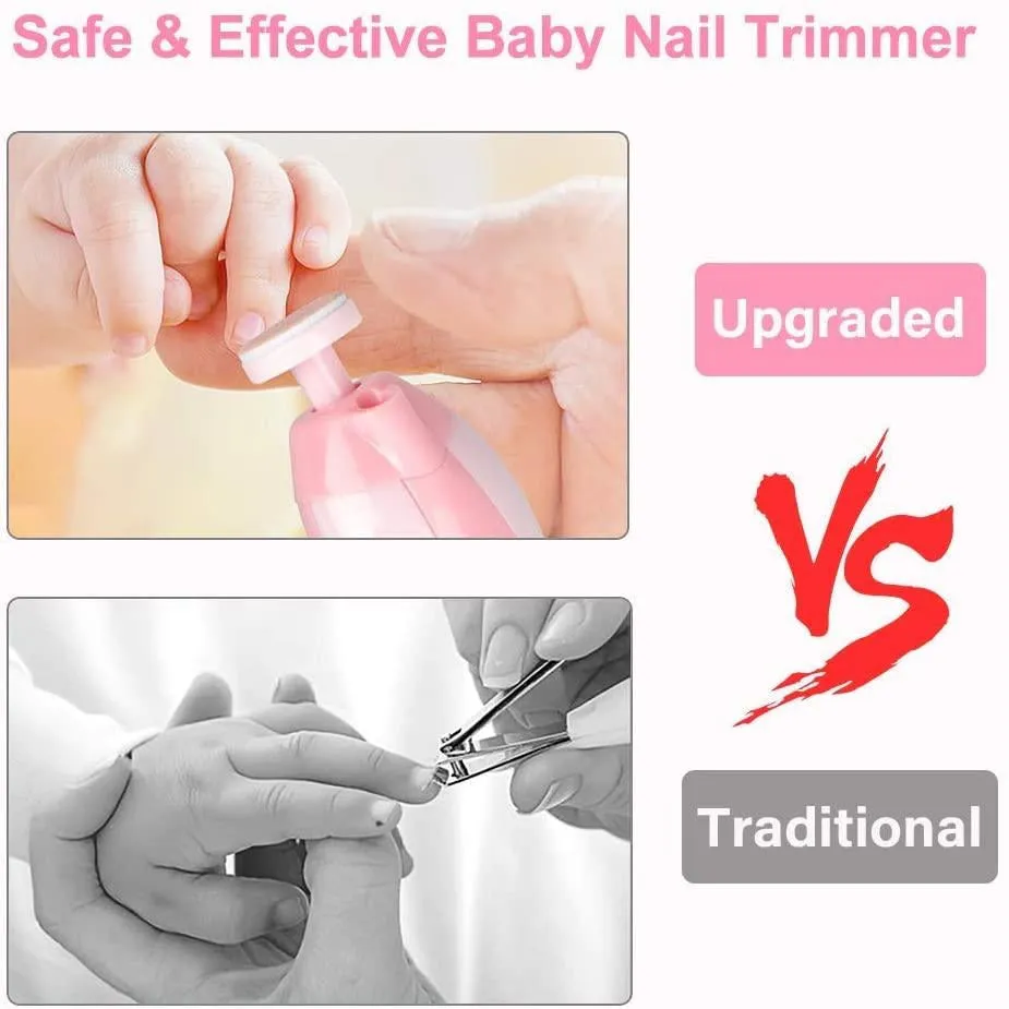 Baby Nail Trimmer File - LT Safe Electric Nail Clippers Kit for Newborn Infant Toddler Kids Toes and Fingernails - Care, Polish and Trim (Blue)