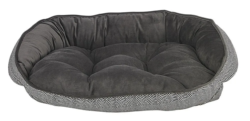 Bowsers Crescent Dog Bed - Herringbone