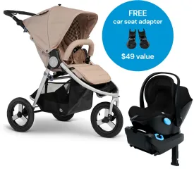 Bumbleride Indie   Clek Liing Travel System - Sand / Pitch Black