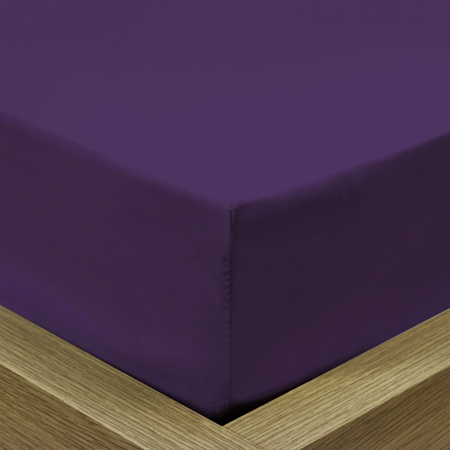 Cotton Home 1-piece Fitted Sheet Super Soft Dark Purple
