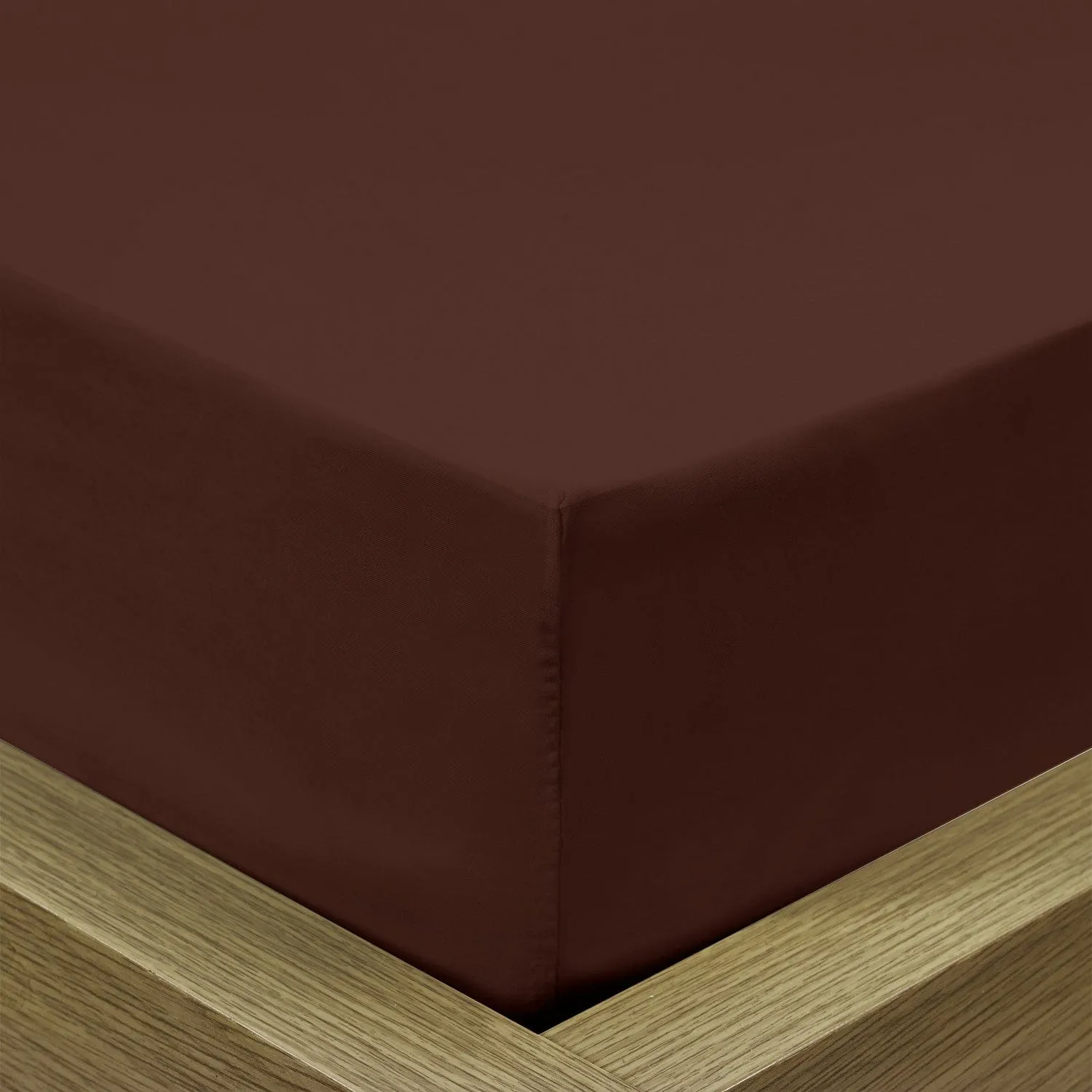 Cotton Home 1pc Fitted Sheet Super Soft Chocolate Brown