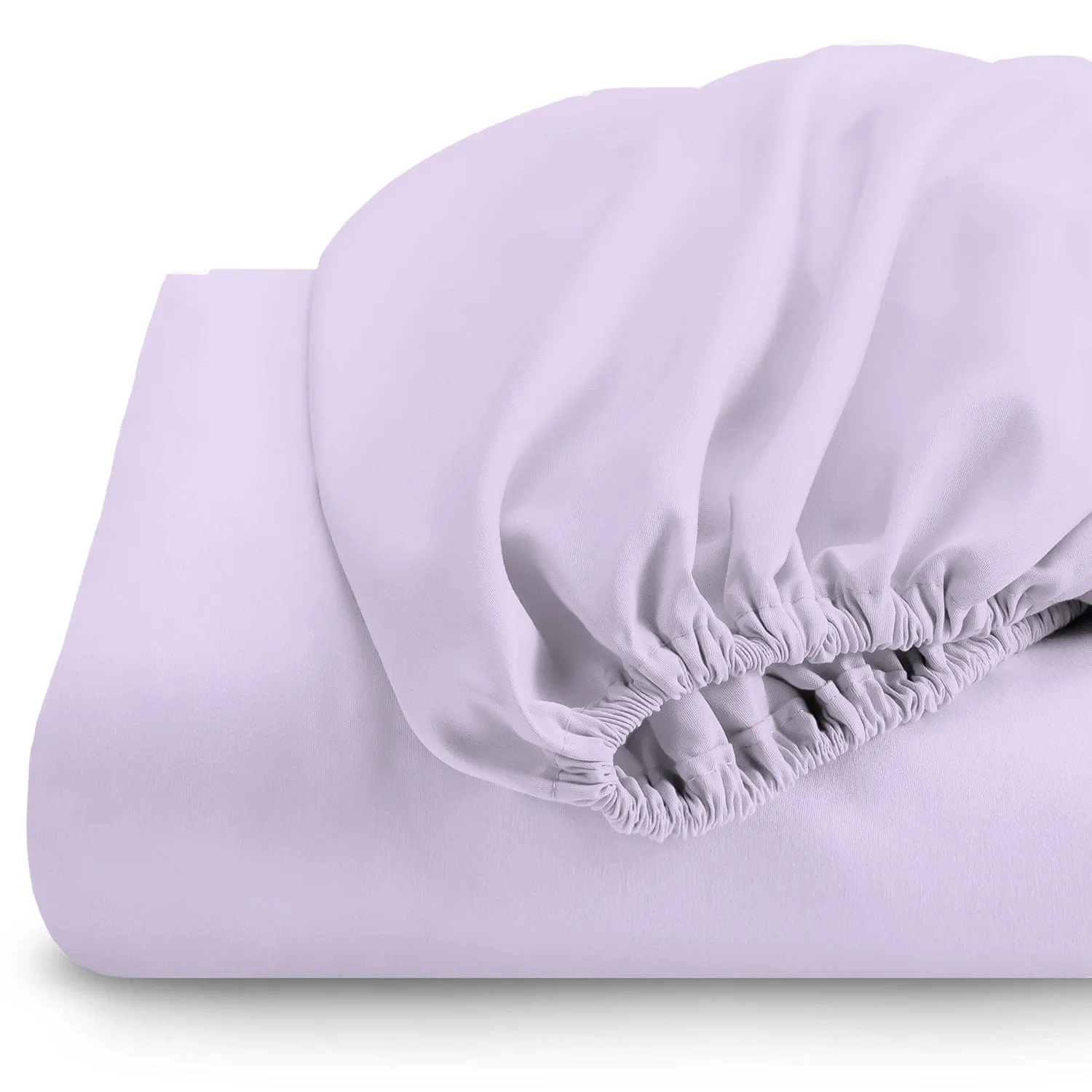Cotton Home 1pc Fitted Sheet Super Soft Light Purple