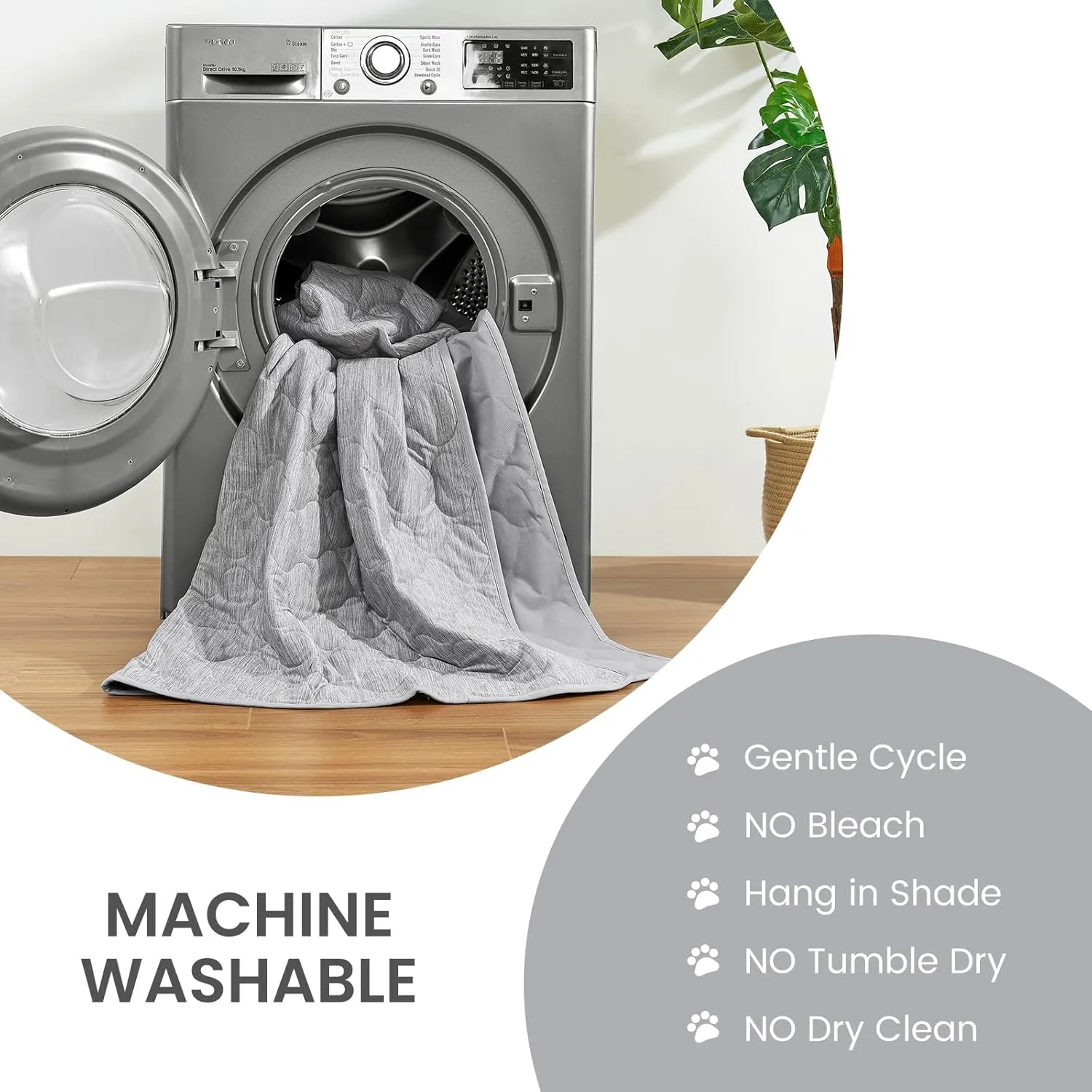 Cozy Bliss Leakproof Cooling Blanket for Medium Dogs  Q-Max>0.4, Durable & Washable Dog Cooling Mat for Hot Weather, Soft Pet Throw & Couch Protector for Dogs & Cats, 30x40 Inch, Heather Silver Grey