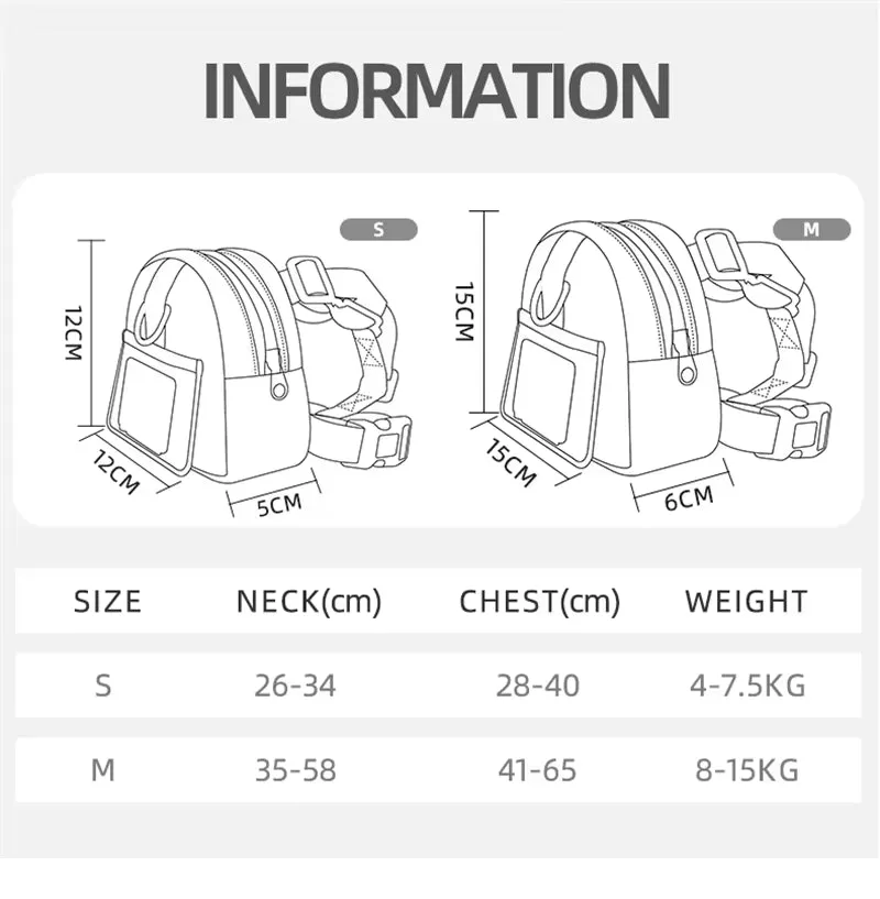 Dog Backpack Harness with Leash