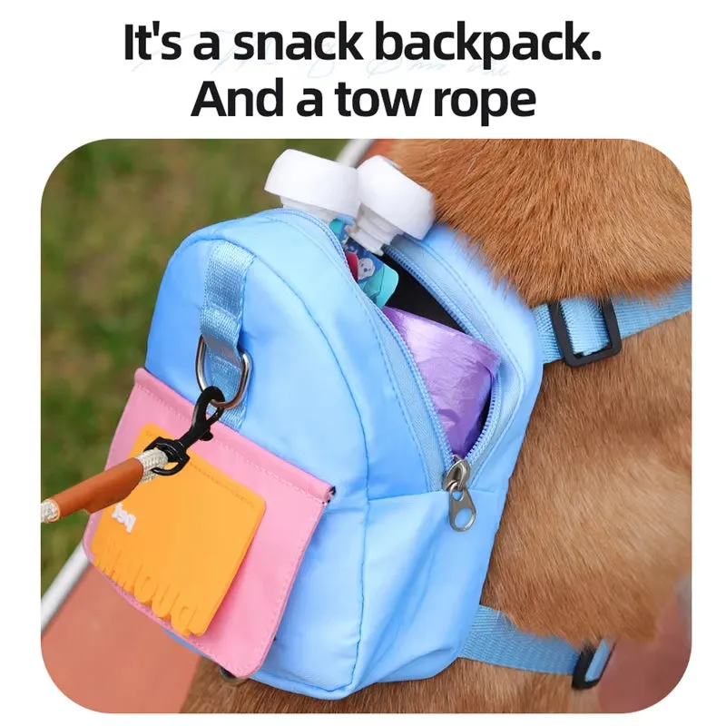 Dog Backpack Harness with Leash