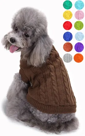 Dog Sweater, Warm Dog Sweaters for Small Dogs Medium Large Dogs, Cute Winter Classic Turtleneck Pet Sweater Cat Sweater Dog Clothes Coat Dog Christmas Sweaters for Girls Boys Dog Puppy Cat
