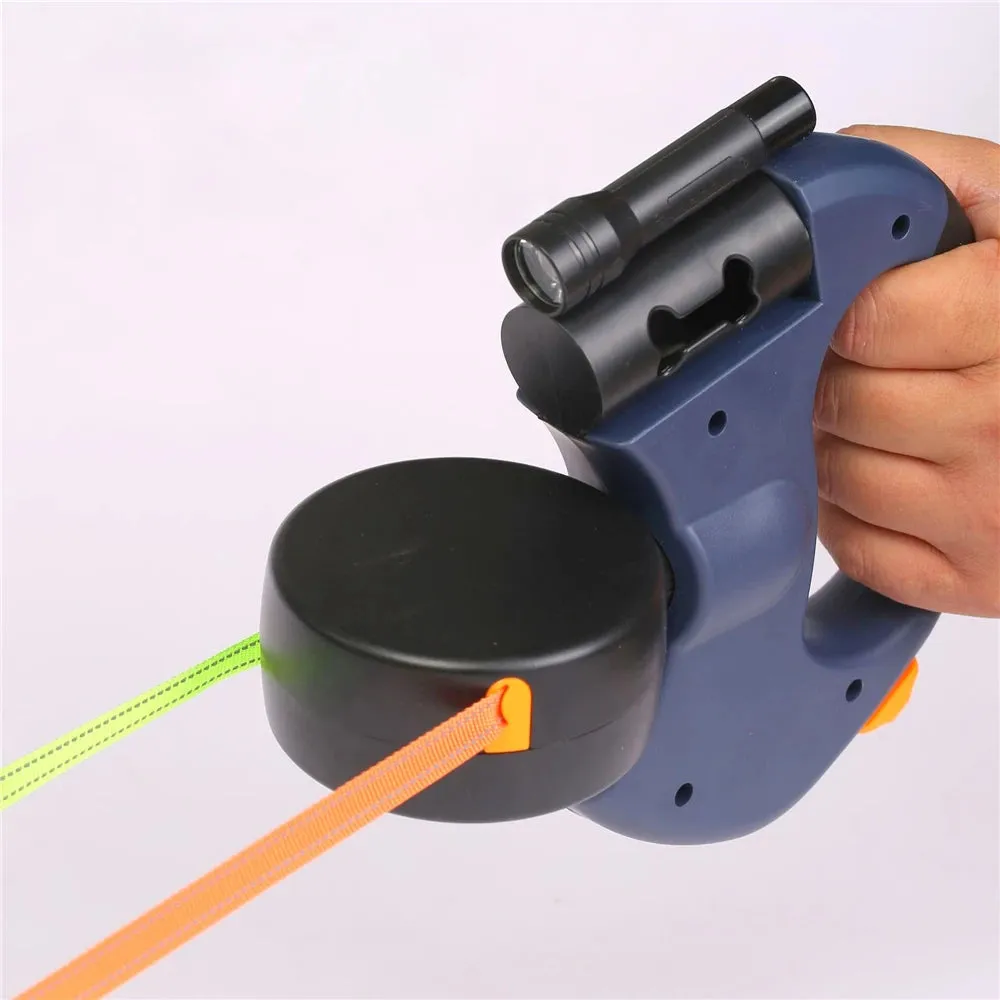 Dual Dog Leash Retractable Pet Traction Ropes Auto Adjustable Dual Pet Leash 360 Rotation 2 Dog Pets Walking Rope with LED Light
