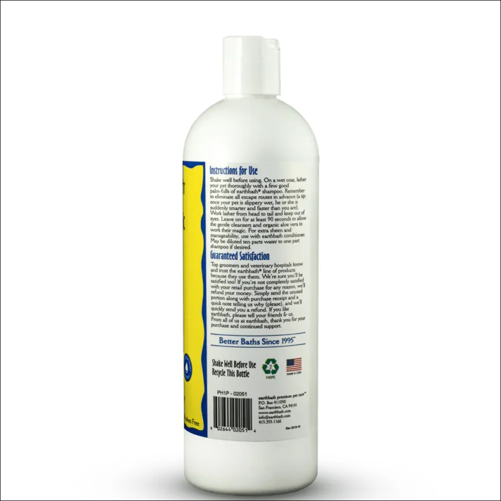 EarthBath Hypo Allergenic Fragrance Free Shampoo for Dogs and Cats