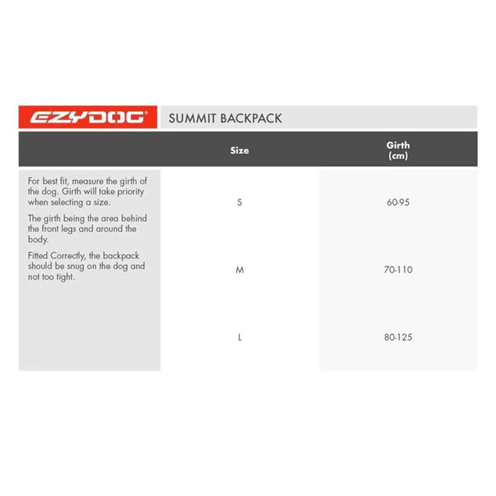 EzyDog Summit Backpack