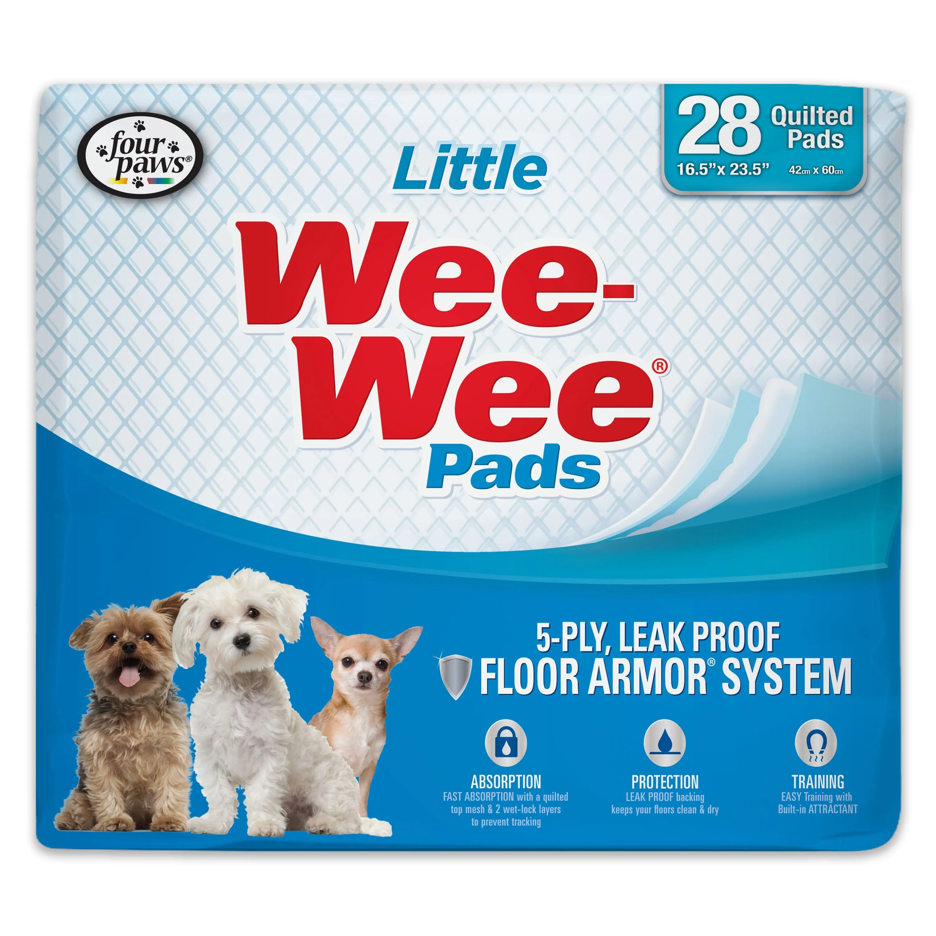 Four Paws Wee-Wee Small Dog Training Pads Little - 28 Count