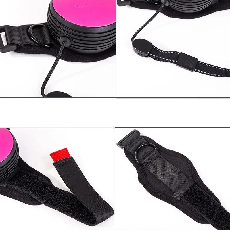 Hands Free Retractable Dog Leash - Wrist Strap 3M Reflective Dog Leash