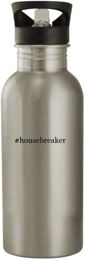 #housebreaker - 20oz Stainless Steel Water Bottle, Silver