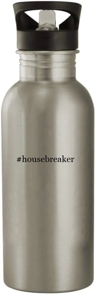 #housebreaker - 20oz Stainless Steel Water Bottle, Silver