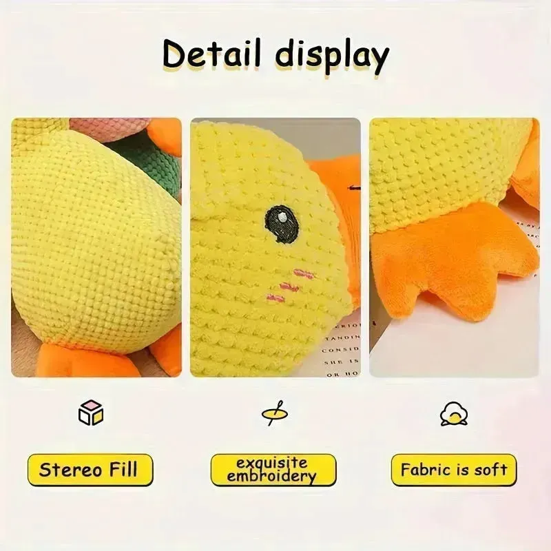 Interactive Duck Squeaky Plush Toy