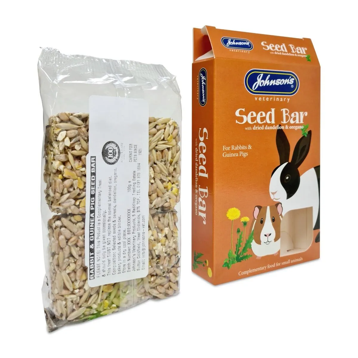 Johnsons Veterinary | Rabbit & Guinea Pig Seed Bar Treat - 100g