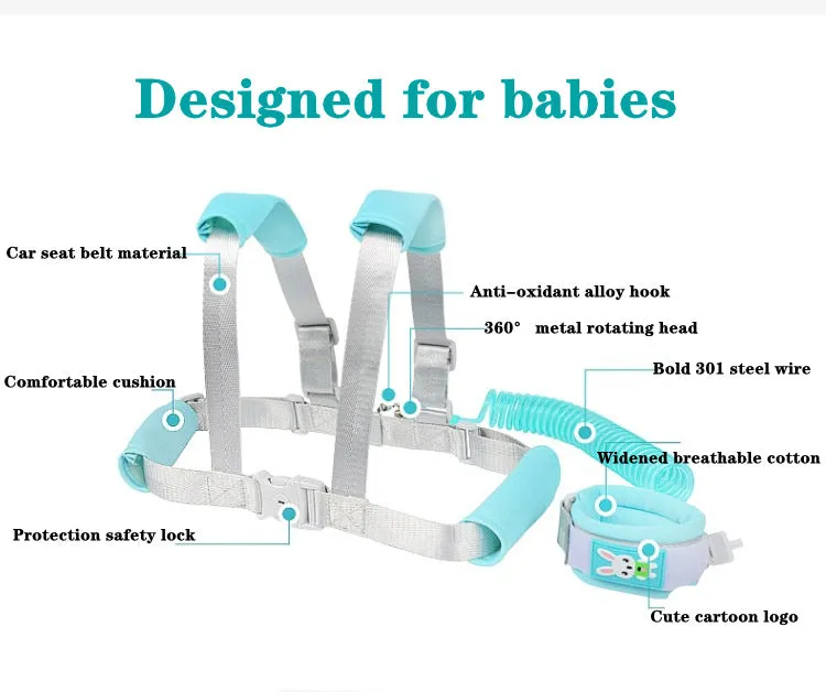 Kids Children's Anti-lost Belt Traction Rope Baby Anti-lost Rope Backpack Walking Baby Artifact | Brodtica.com