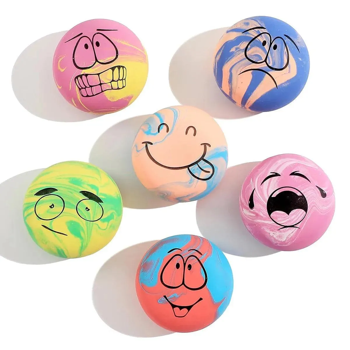 Latex Bouncy Squeaky Rubber Dog Toy (6pcs)