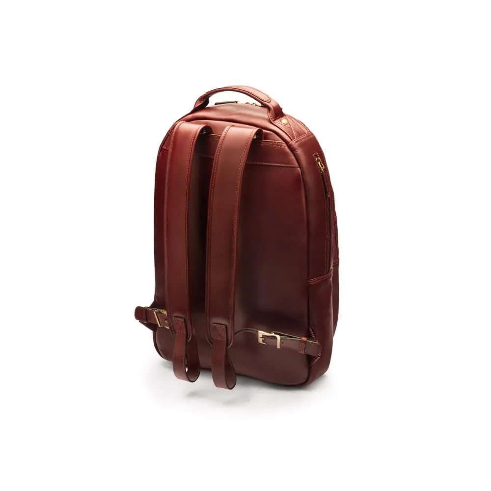 Leather 15" Laptop Backpack, Cambridge - Dark Tan