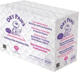 Midwest Dry Paws Absorbent and Quilted Floor and Training Dog Pads - 100 Pack - L:23" X W:24"