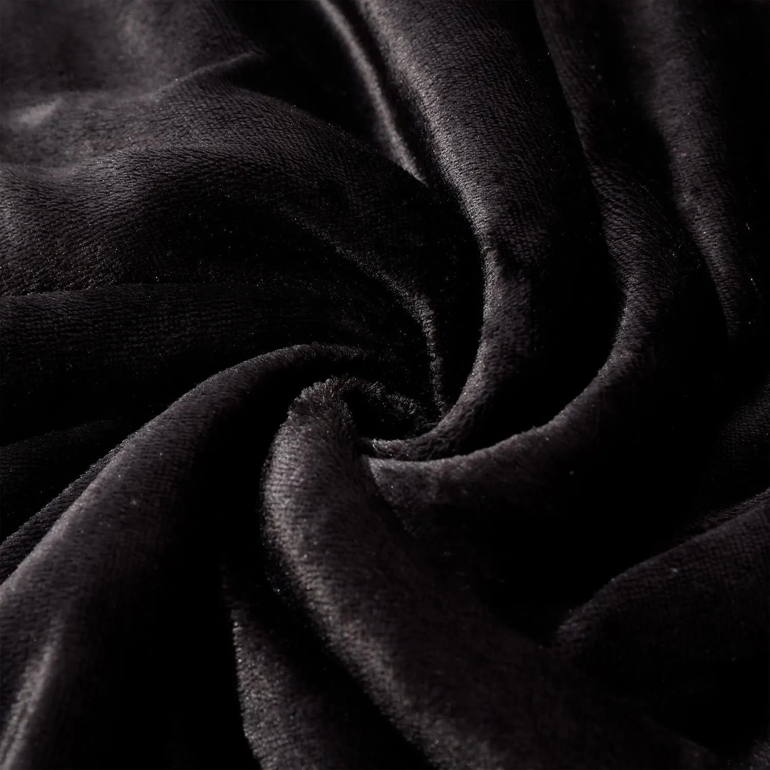 NANPIPER Fleece Blanket Sherpa Throw,Soft Fuzzy Blankets for Couch,Black 50"x60"