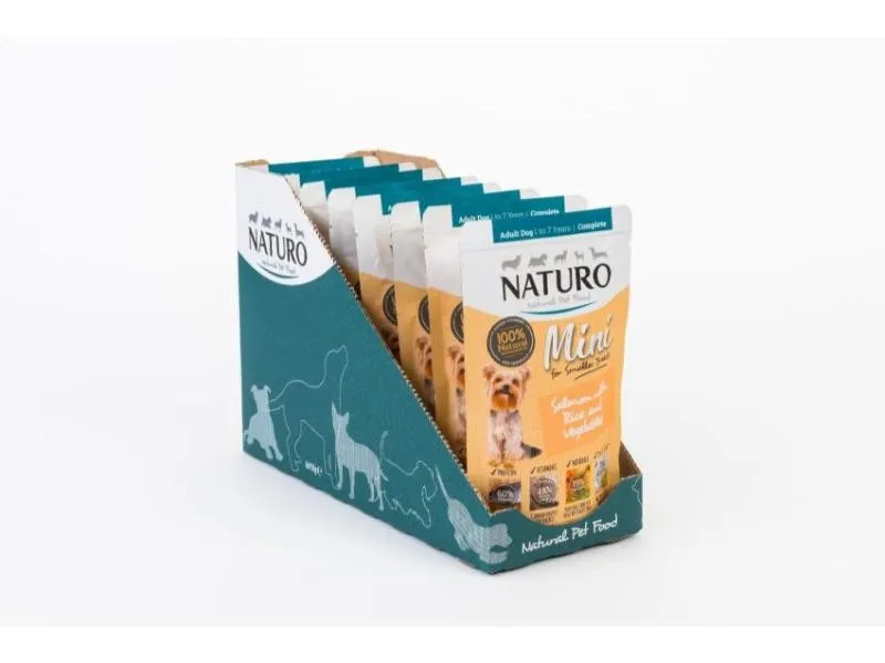 Naturo Adult Mini Dog Food Salmon with Rice & Vegetables 150g x 8