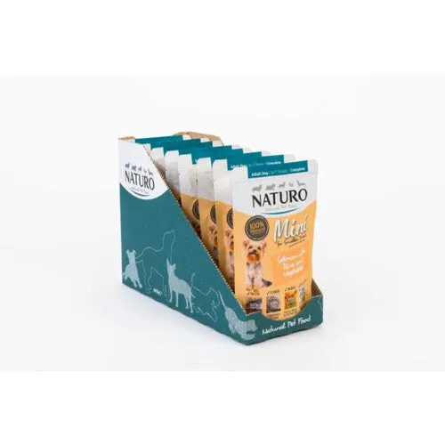 Naturo Adult Mini Dog Food Salmon with Rice & Vegetables 150g x 8