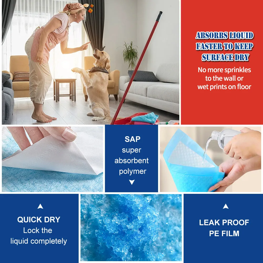 Nezo 34 x 46 inch Pee Pads with 6 Layer Leak-Proof and Super Absorbent 30/180count