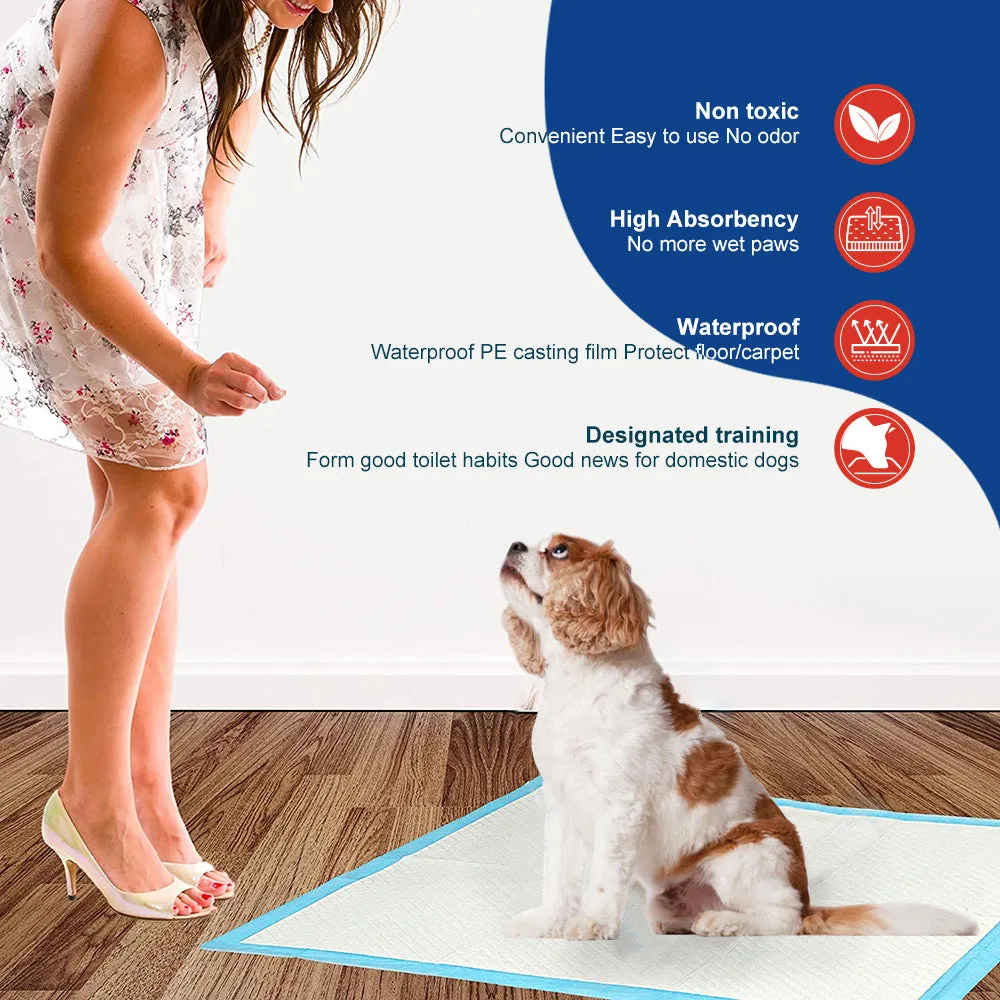 Nezo 34 x 46 inch Pee Pads with 6 Layer Leak-Proof and Super Absorbent 30/180count