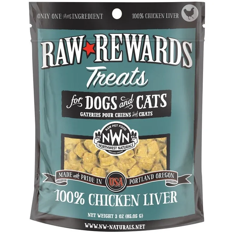 Northwest Naturals Raw Rewards Chicken Liver Grain-Free Freeze-Dried Dog and Cat Treats