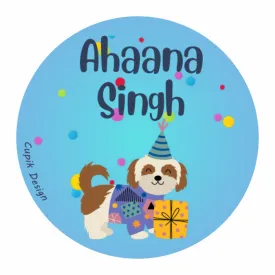 Pawty Time Waterproof Stickers (Round)