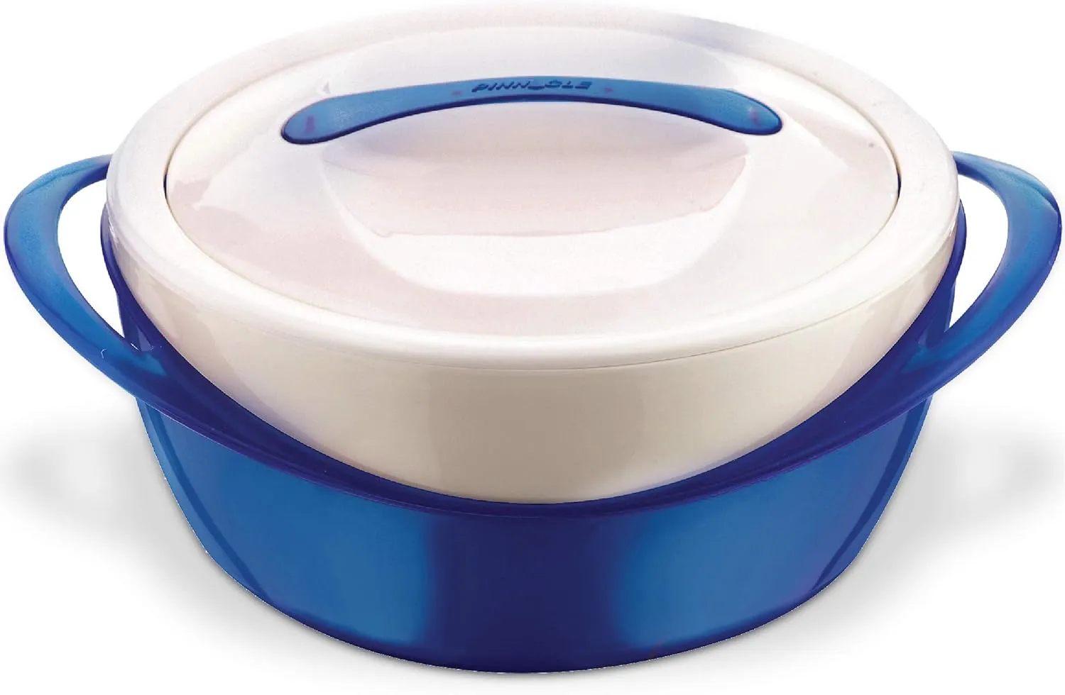 Pinnacle Large Insulated Casserole Dish with Lid 3.6 qt. Elegant Hot Pot Food Warmer/Cooler -Thermal Soup/Salad Serving Bowl Stainless Steel Hot Food ContainerBest Gift Set for Moms Holidays Blue
