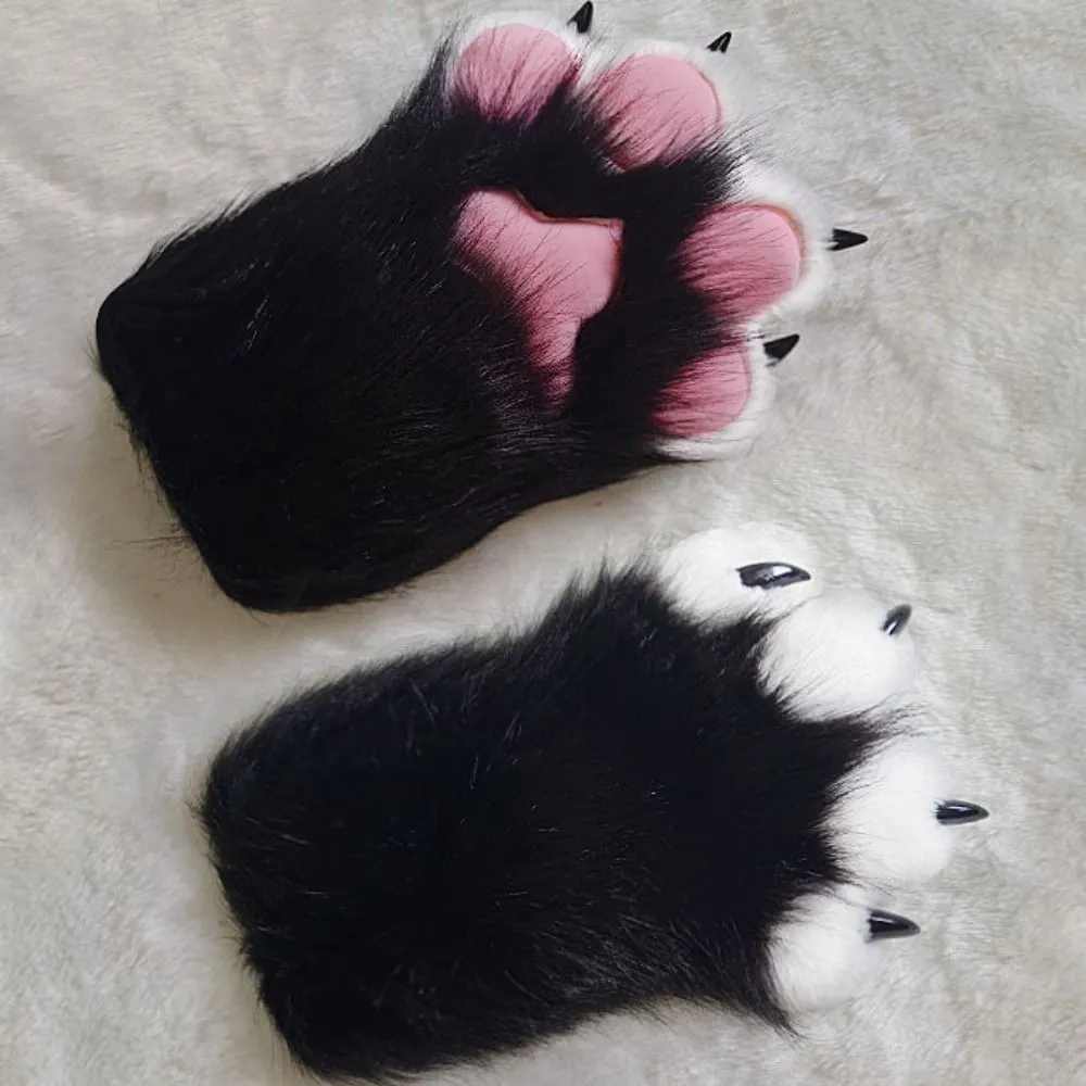 Plush Cat Paw Gloves