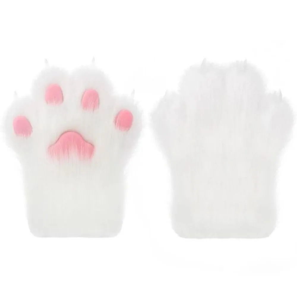 Plush Cat Paw Gloves