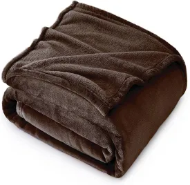 Polar Fleece Throw Blanket for Couch, Twin Bed, Chair, Kids, Adults, Pets 50x60 Soft Cozy Reversible Throw Blanket (Chocolate Brown)