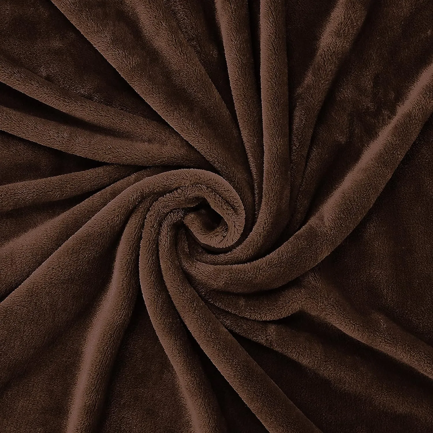 Polar Fleece Throw Blanket for Couch, Twin Bed, Chair, Kids, Adults, Pets 50x60 Soft Cozy Reversible Throw Blanket (Chocolate Brown)