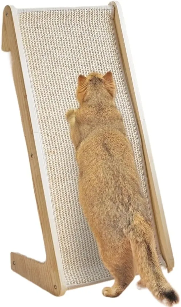 Practical L-Shaped Sisal Cat Scratching Board, Artificial Pet Scratching Board, Suitable for Indoor Pets Suitable for Indoor Pets(Ramp Scratcher)