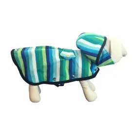 Raincoat - Blue Rainbow Stripes