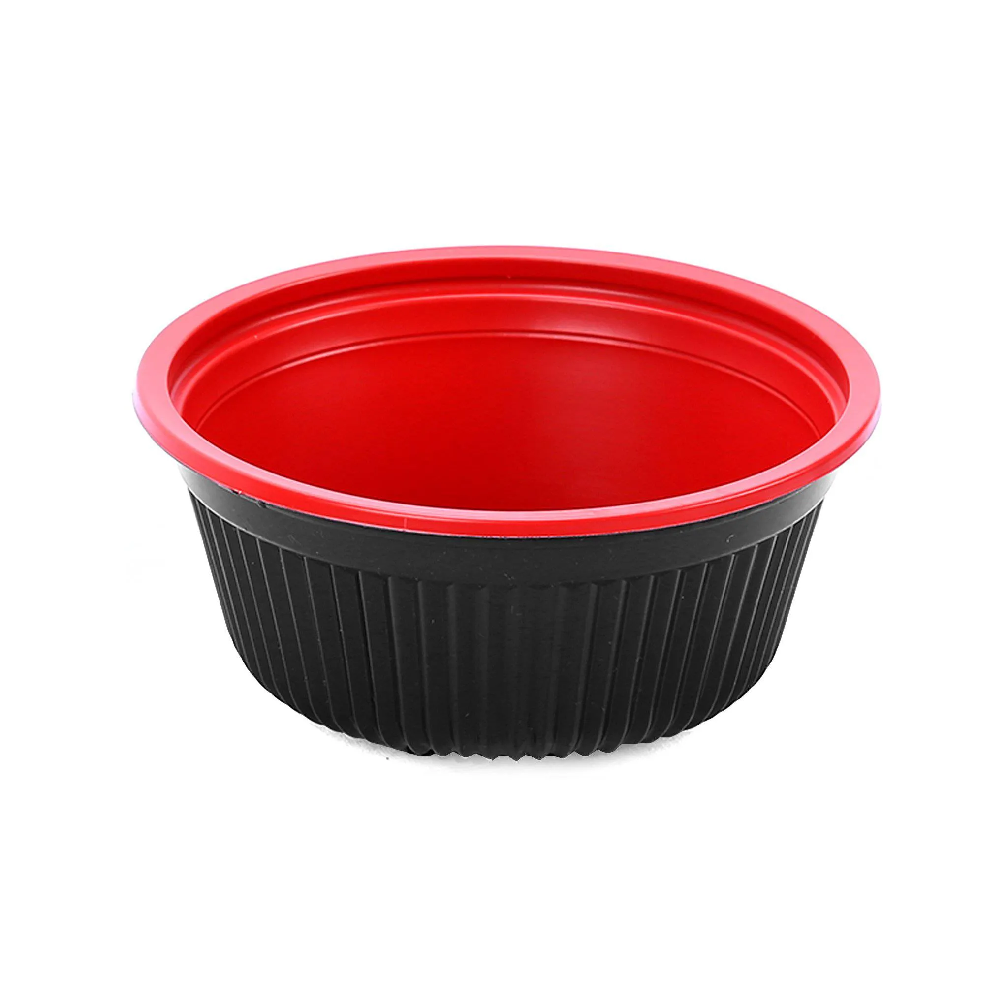 Red & Black Soup Bowl 700 Cc With Lids 200 Pieces