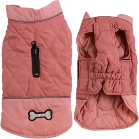 Reversible Dog Coats for Small Dogs Waterproof Warm Puppy Jacket for Cold Winter,Pink XS