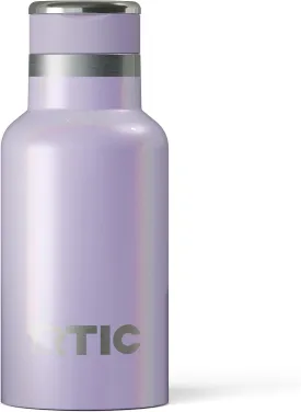 RTIC Little Journey Bottle with Straw, Insulated, Stainless Steel, Metal, Double Wall Vacuum-Insulation, Ceramic-Lined, Leak-Proof Lid, BPA-Free Water Flask for Sports, Travel, Lavender Glitter