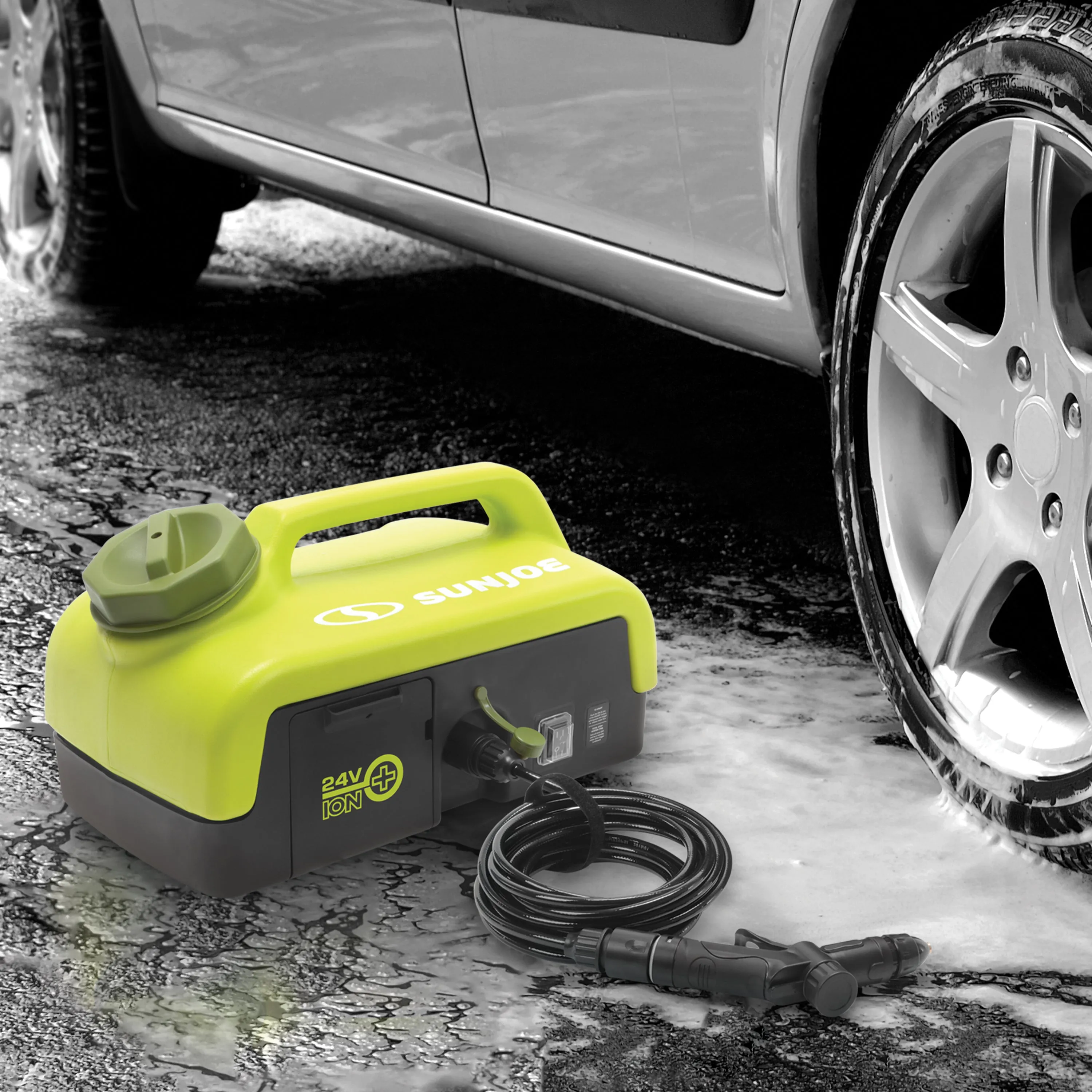 Sun Joe 24V-PSW25-CT 24V iON  Cordless Go-Anywhere Portable Sink/Shower Spray Washer | 2.5 Gal | Tool Only | 116 PSI Max* | 1.5 GPM Max*