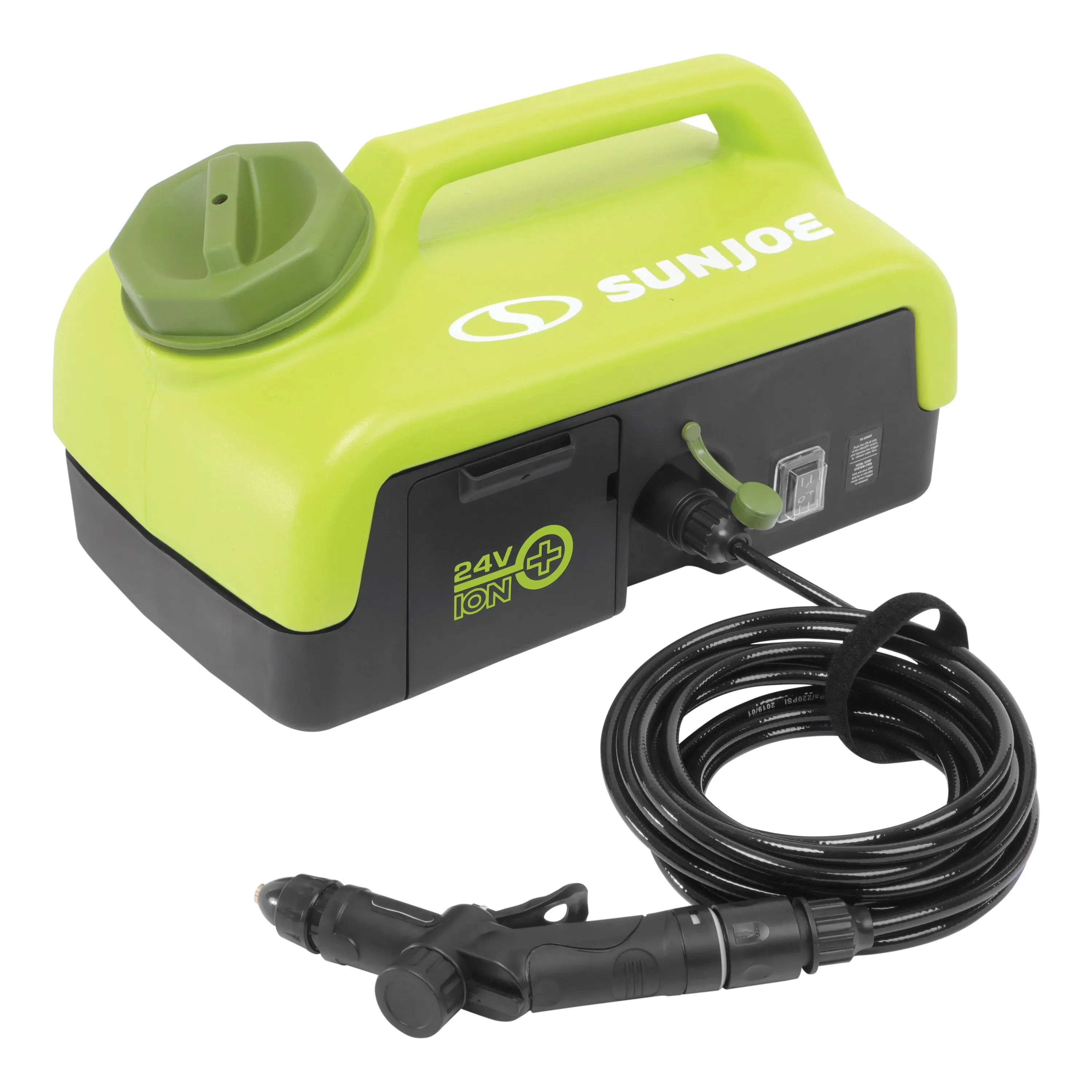 Sun Joe 24V-PSW2.5-SJG 24-Volt iON  Cordless Portable Spray Washer Kit | W/ 1.3-Ah Battery, Charger, and Storage Bag